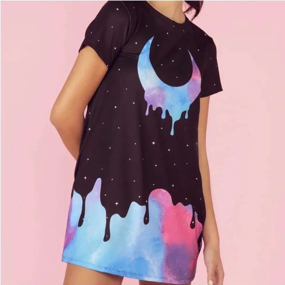 BlackMilk | Limited Edition Galaxy Melt Swing Tee Dress - Picture 8 of 11